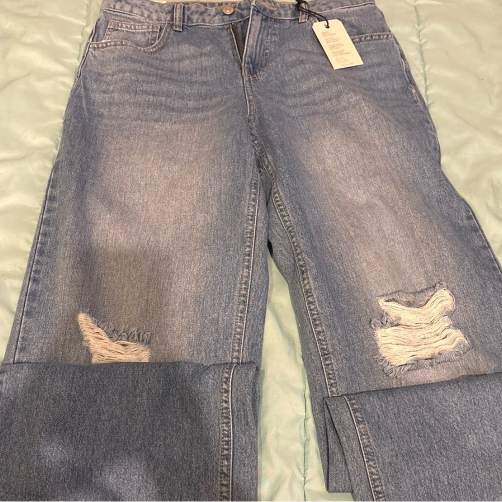 Classic Blue Distressed Women's Jeans